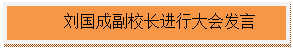 文本框:刘国成副校长进行大会发言